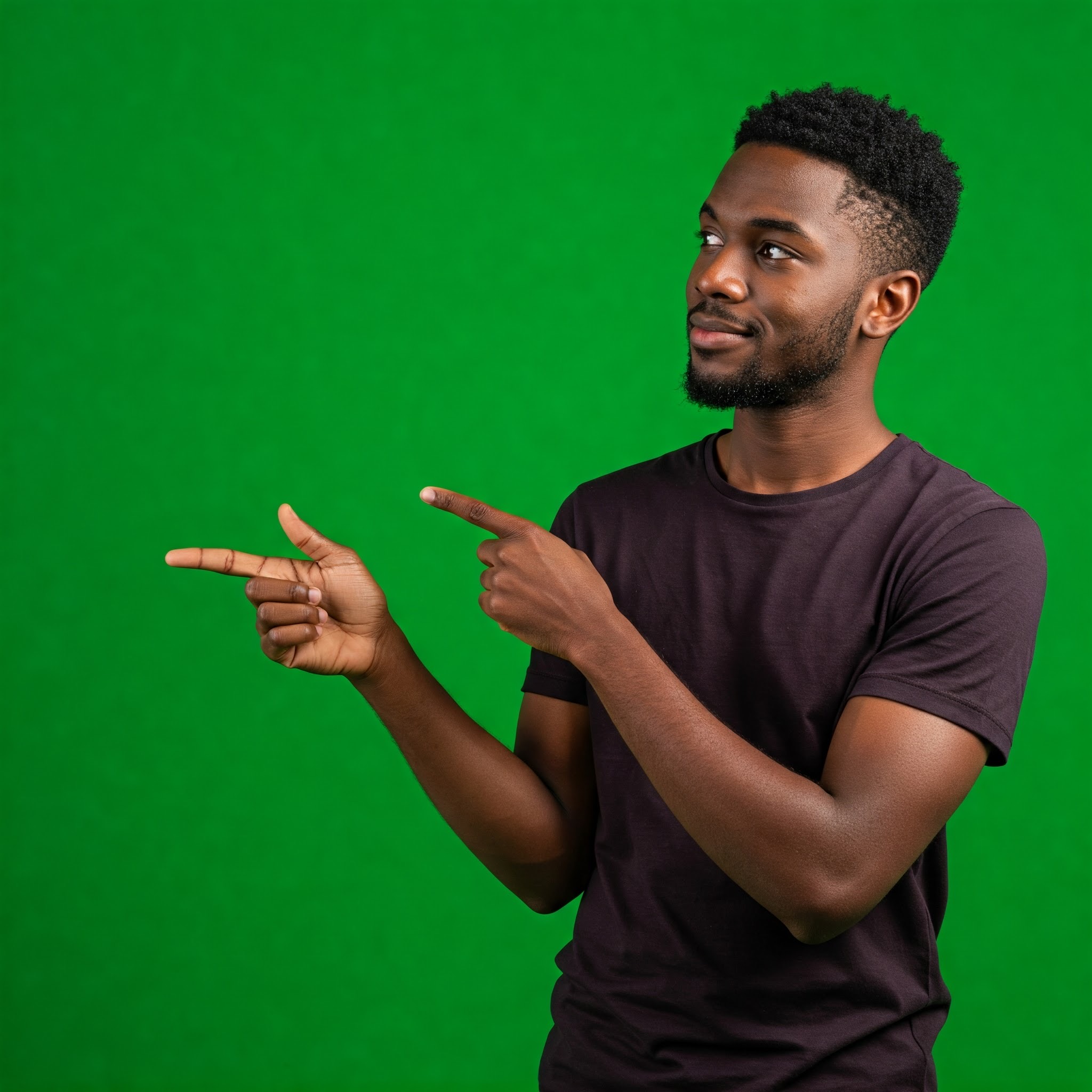photo of Confident Man Pointing Sideways